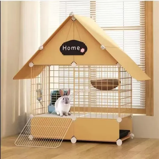 Small Pet Cage Guinea Pig Hamster Extra Large Villa with Tray 