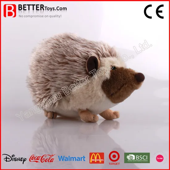 ASTM Realistic Stuffed Animal Plush Soft Toy Hedgehog for Promotion 