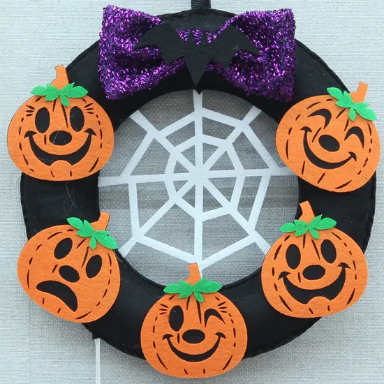 Halloween Pumpkin Garland Spooky Festival Bat Spider Wall Hanging Door Hanging Party Decoration Party Supplies 