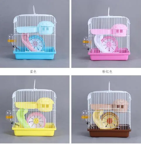Luxery Metal Portable Small Animal Bird Carrier Cage Pet Supply 