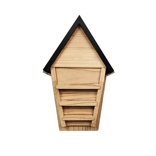 Custom High Quality House Shape Three Chamber Wooden Bat House for Outdoors 