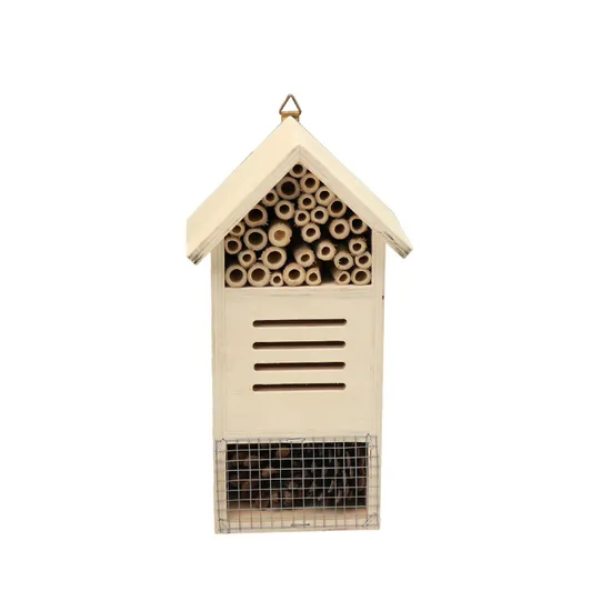 FSC&BSCI Hanging Insect House for Gardens, Natural Wooden Insect Hotel 