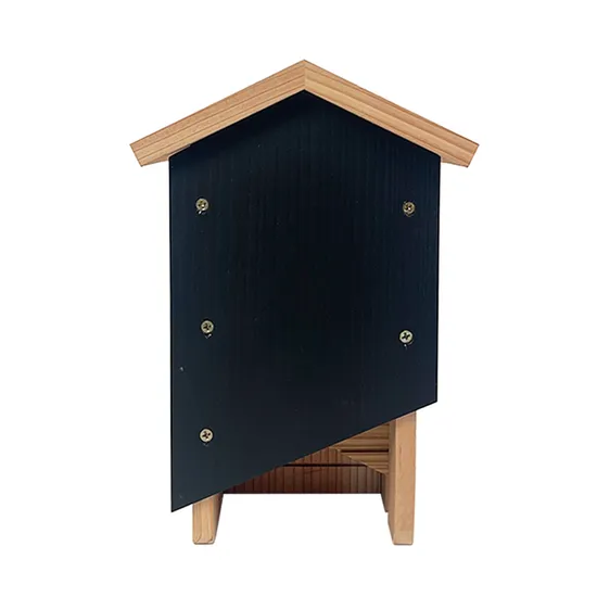 Handcrafted Wooden Bat House Bat Supplies with 2 Chamber for Outdoor 