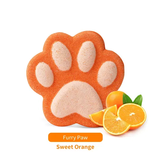 Cute Paw Shape Pet Dog and Cat Bath Salt Bal Lpet Cleaning and Bathing Supplies 