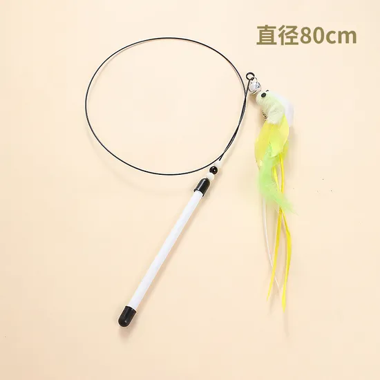 Cat Long Steel Wire Cat Toys Cat Toys Cat Supplies Wholesale Feather Small Flying Insects Cat Toys Cat Toys 0275 