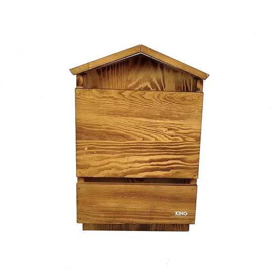 Custom Logo High Quality Garden Decoration Large Cedar Wood Bat House with Two Chambers 