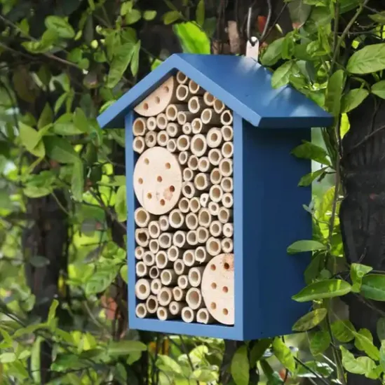 Handmade Outdoor Bee Hotel Wooden Insect Bees House 