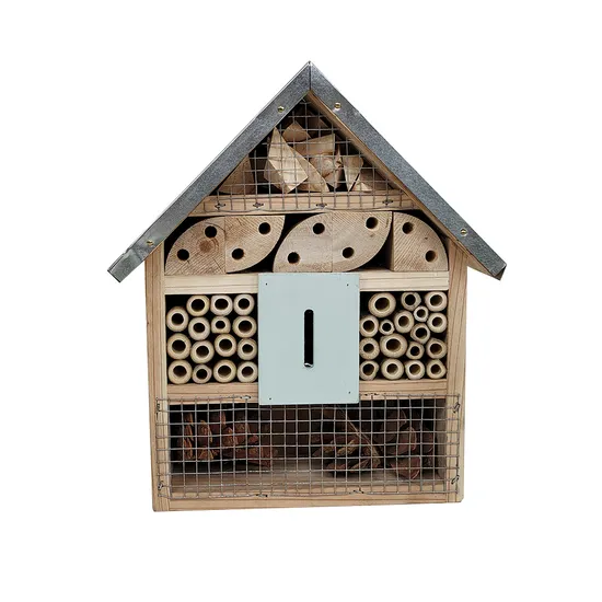 Garden Home Wooden Insect Hanging Beehive Hotel Insect House with Hook 