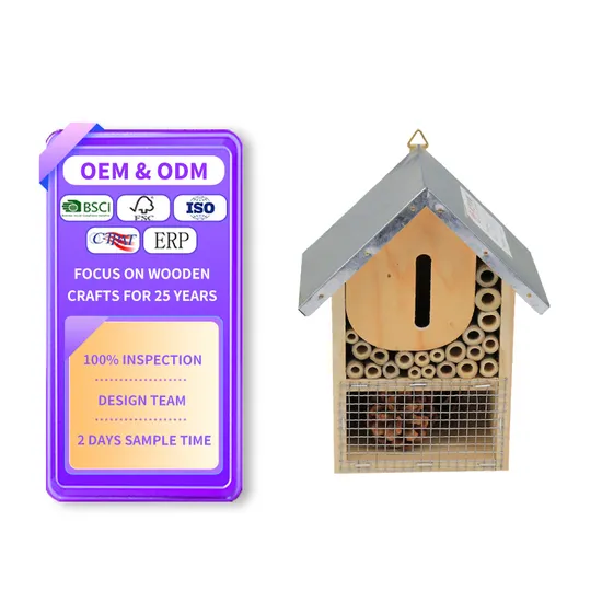 Fscbsci Wood Hanging Insect House Hotels Bug Room Shelter Nesting Box 